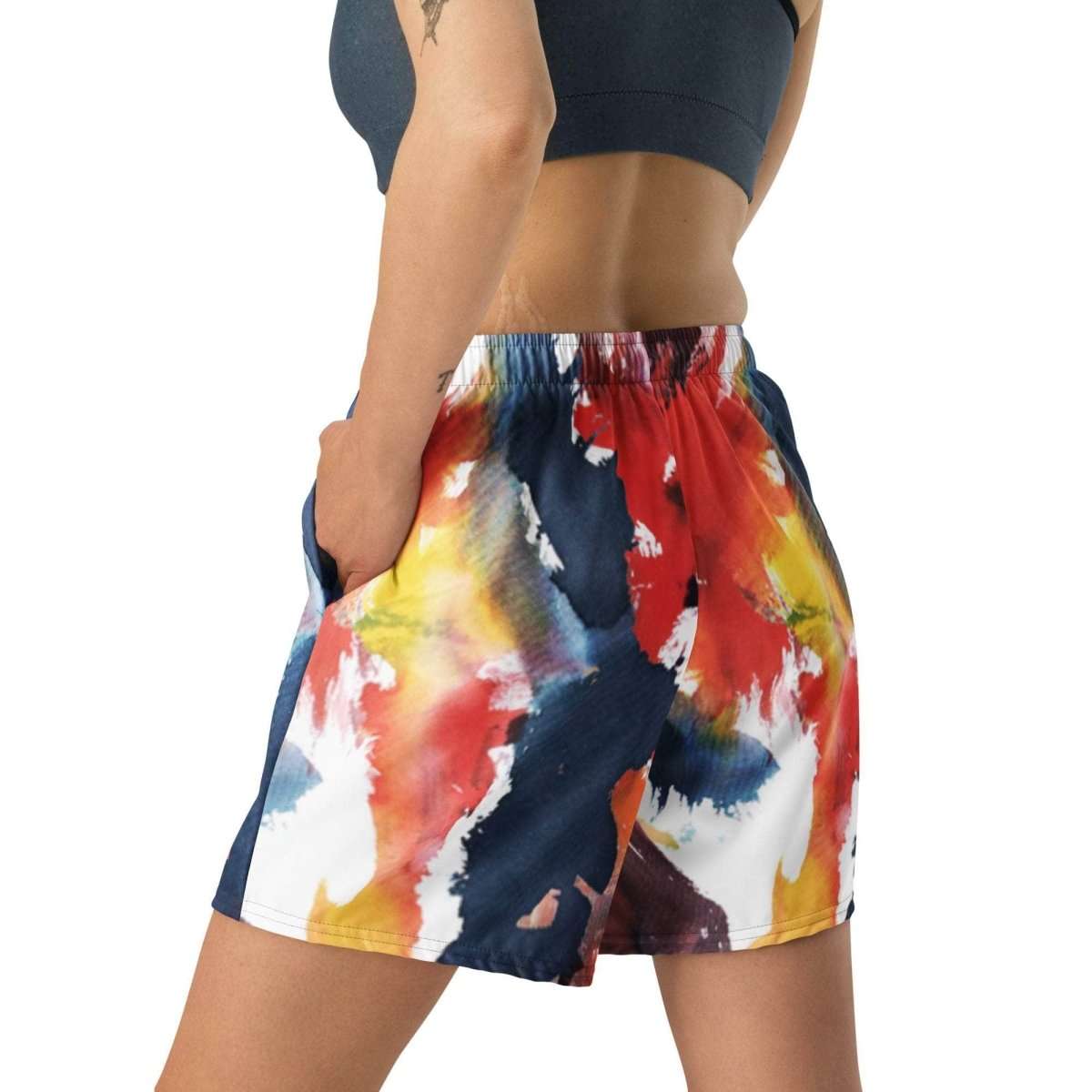 Color Splah Long Shorts - unik.fashion