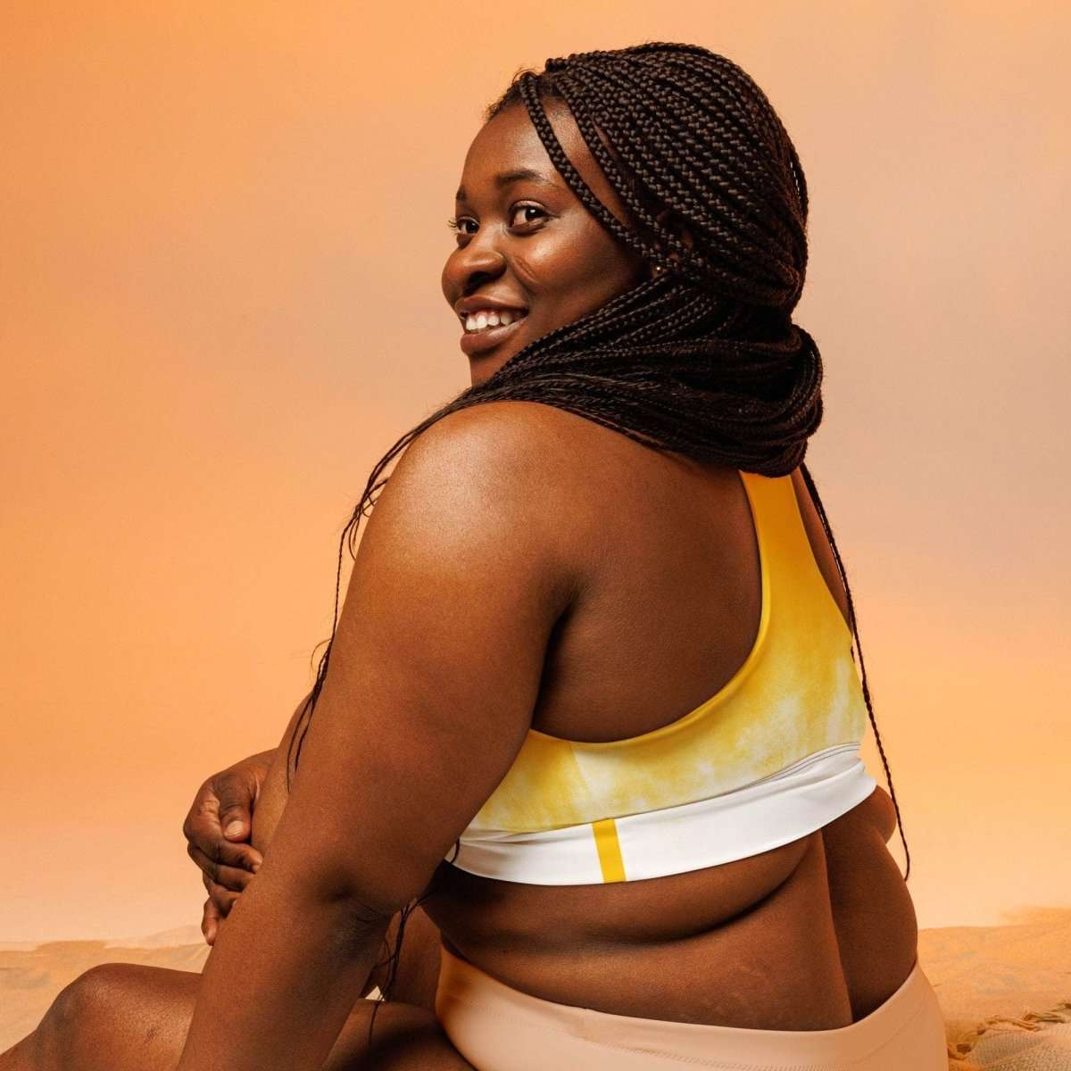 Golden Cloud Sports Bra - unik.fashion
