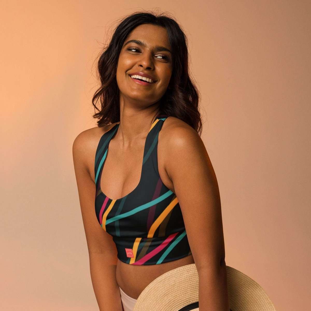 Neon Currents Sports Bra - unik.fashion
