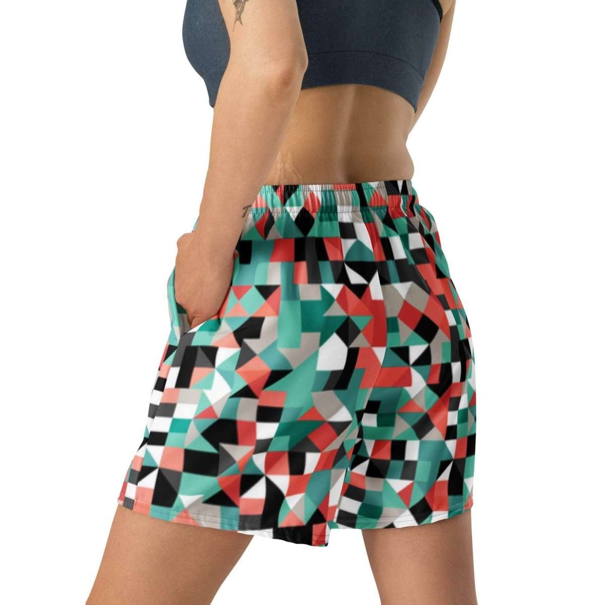 Pixel Clash Long Shorts - unik.fashion