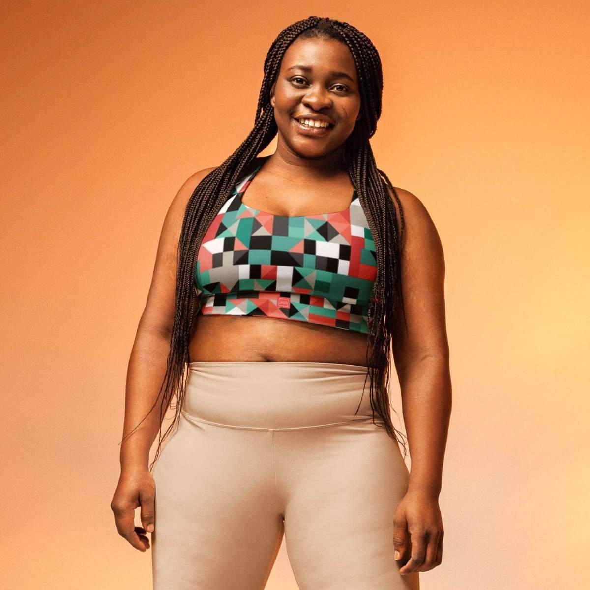 Pixel Clash Sports Bra - unik.fashion