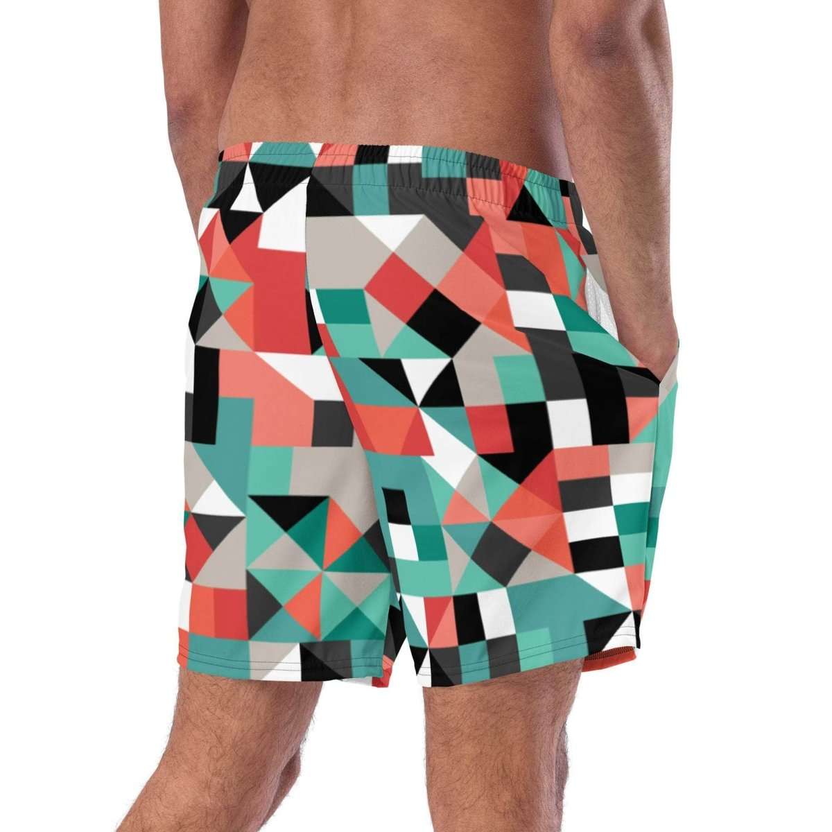 Pixel Clash Swim Trunks - unik.fashion