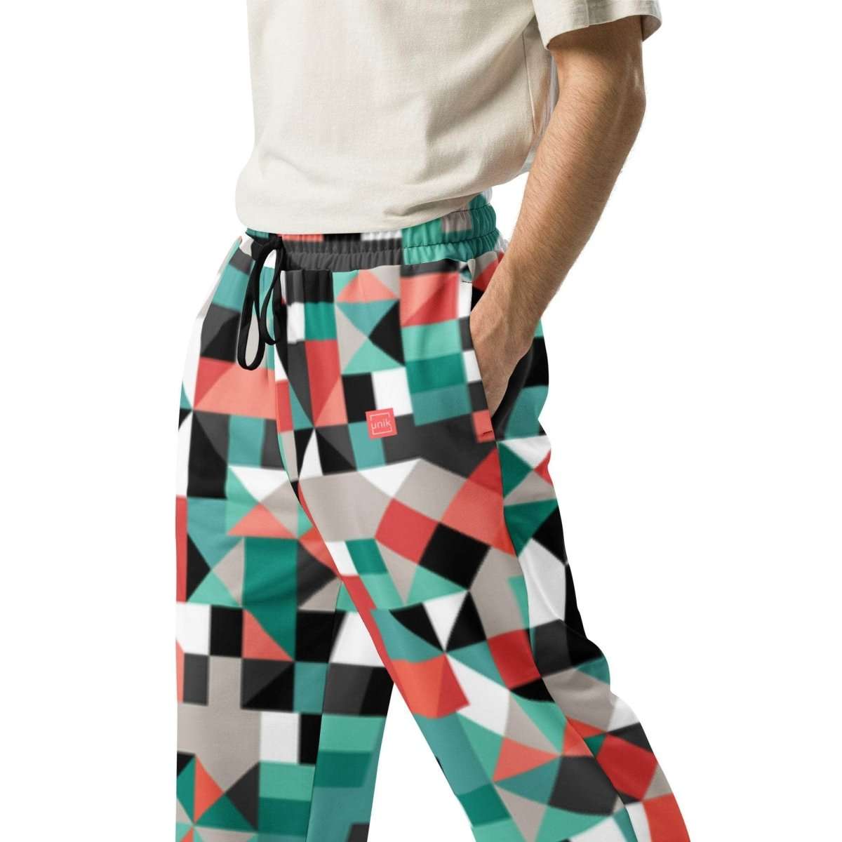 Pixel Clash Wide-leg joggers - unik.fashion