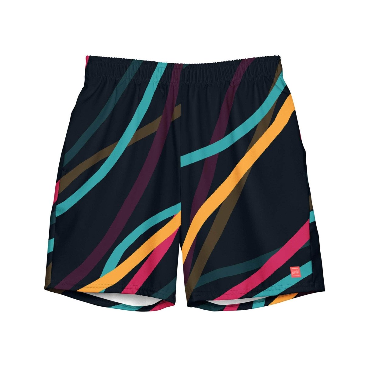 unik.fashion 2XS Neon Currents Swim Trunks
