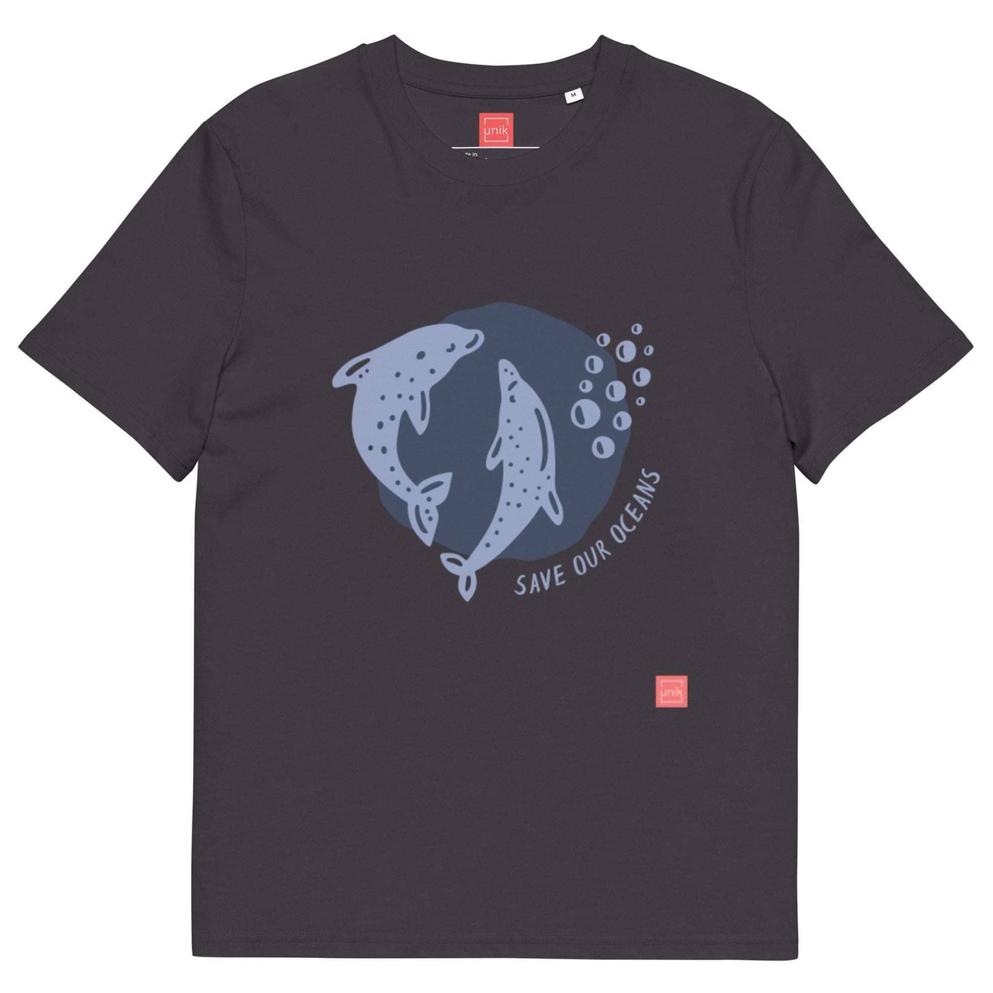 unik.fashion Anthracite / S Dolphin t-shirt