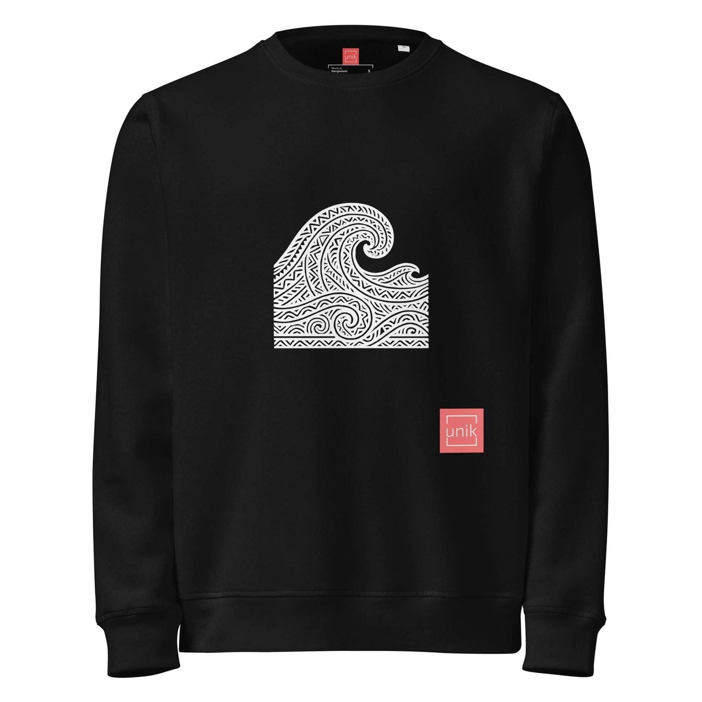 unik.fashion Black / S Waves sweatshirt