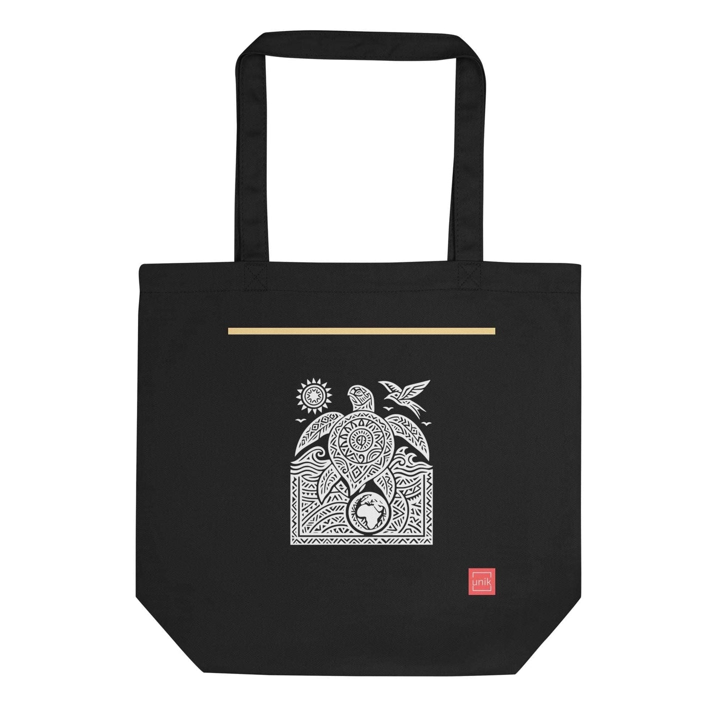unik.fashion Black Turtle Tote Bag