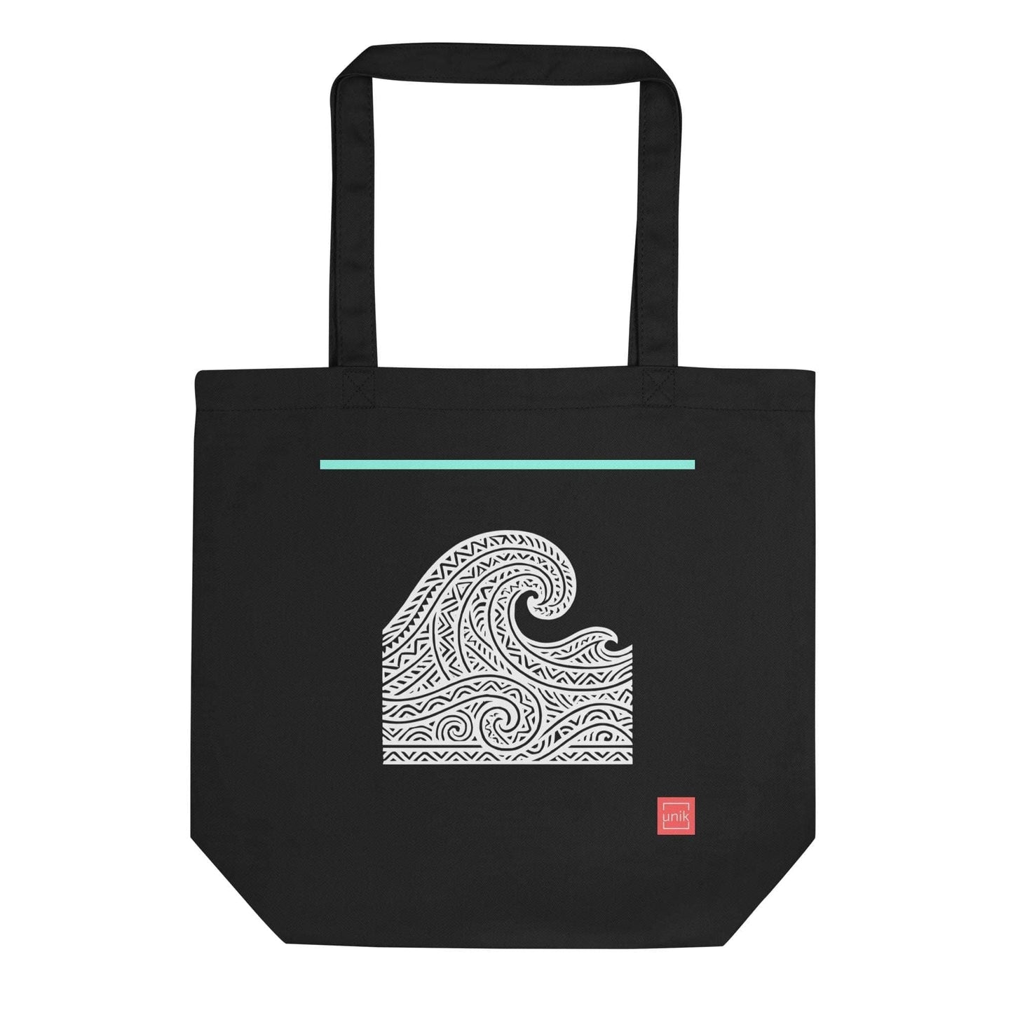 unik.fashion Black Waves Tote Bag