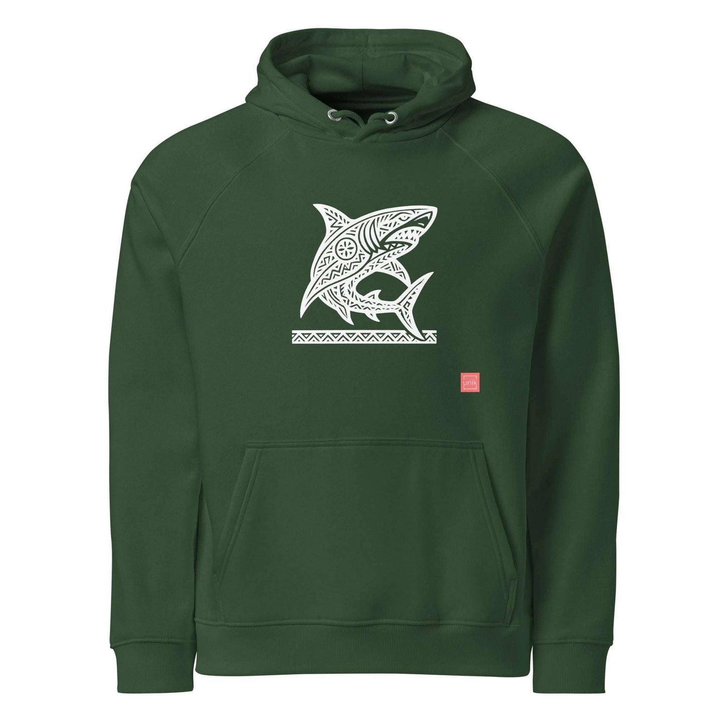 unik.fashion Bottle green / XS Shark hoodie