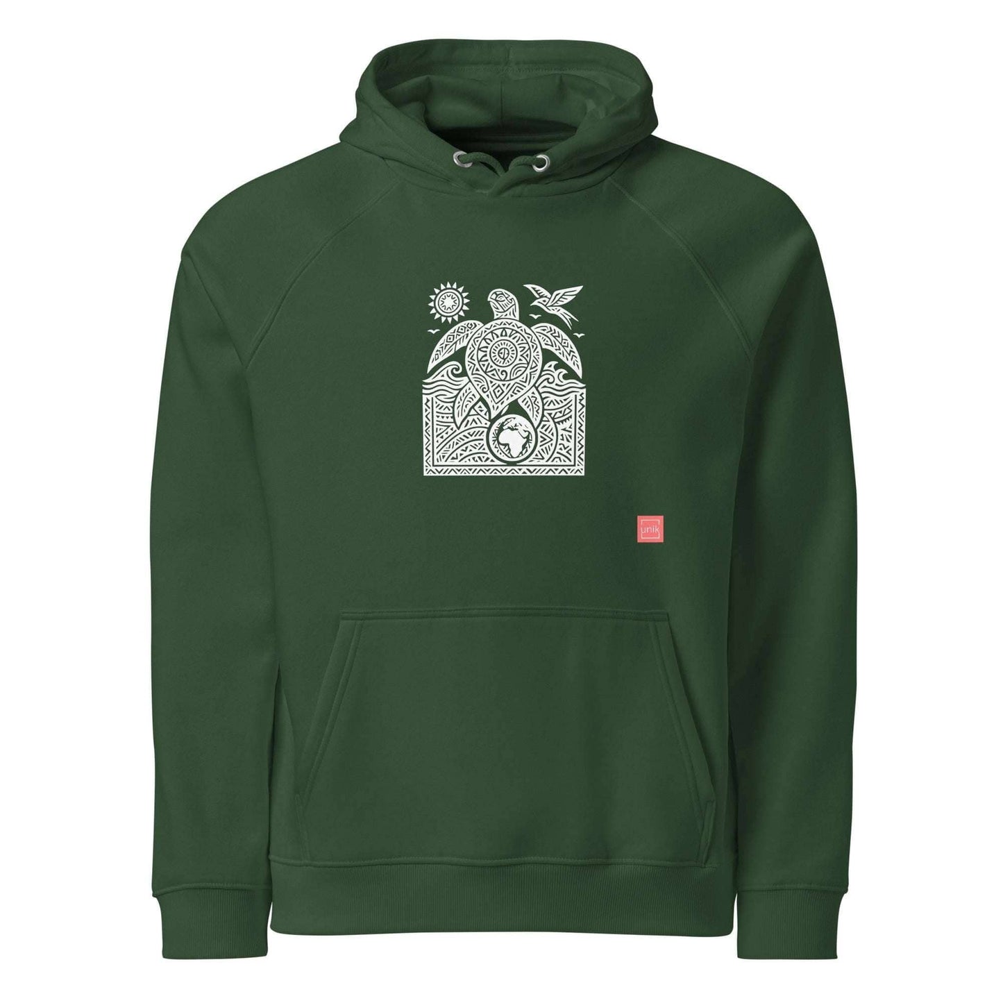 unik.fashion Bottle green / XS Turtle hoodie