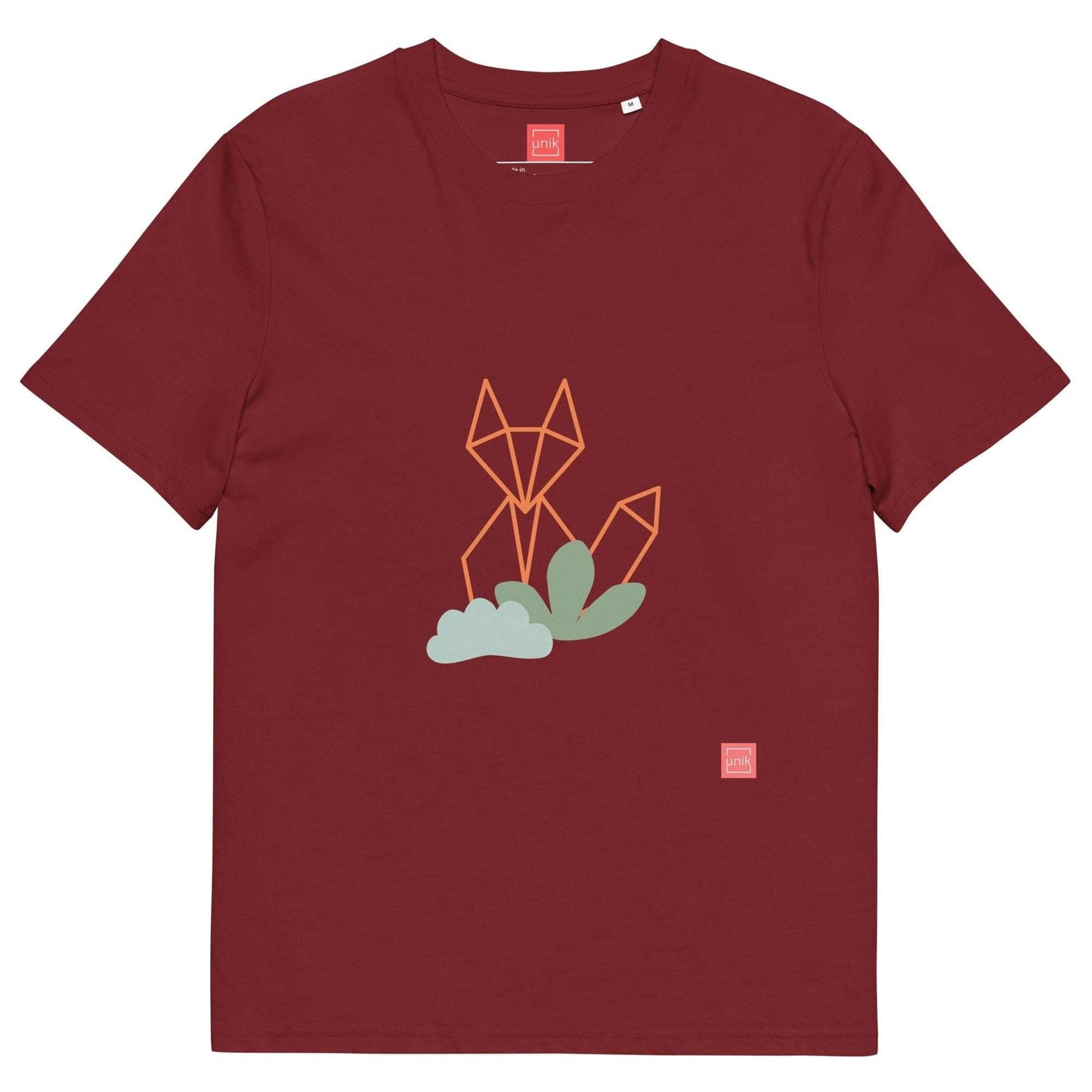 unik.fashion Burgundy / S Fox t-shirt
