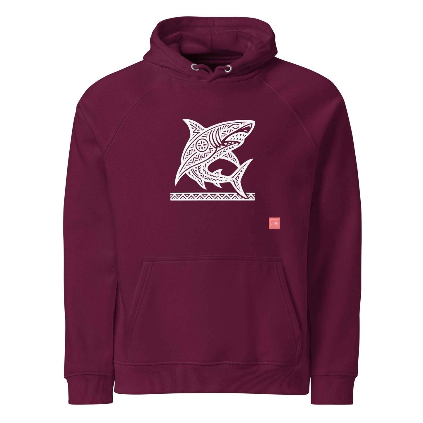 unik.fashion Burgundy / XS Shark hoodie