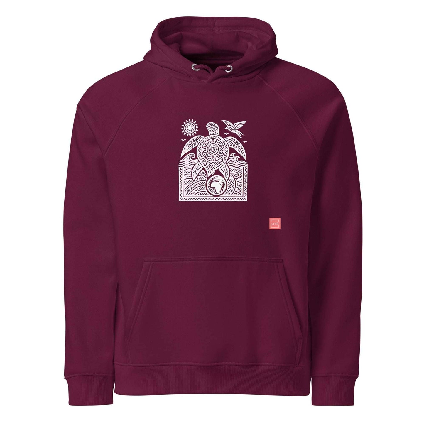 unik.fashion Burgundy / XS Turtle hoodie