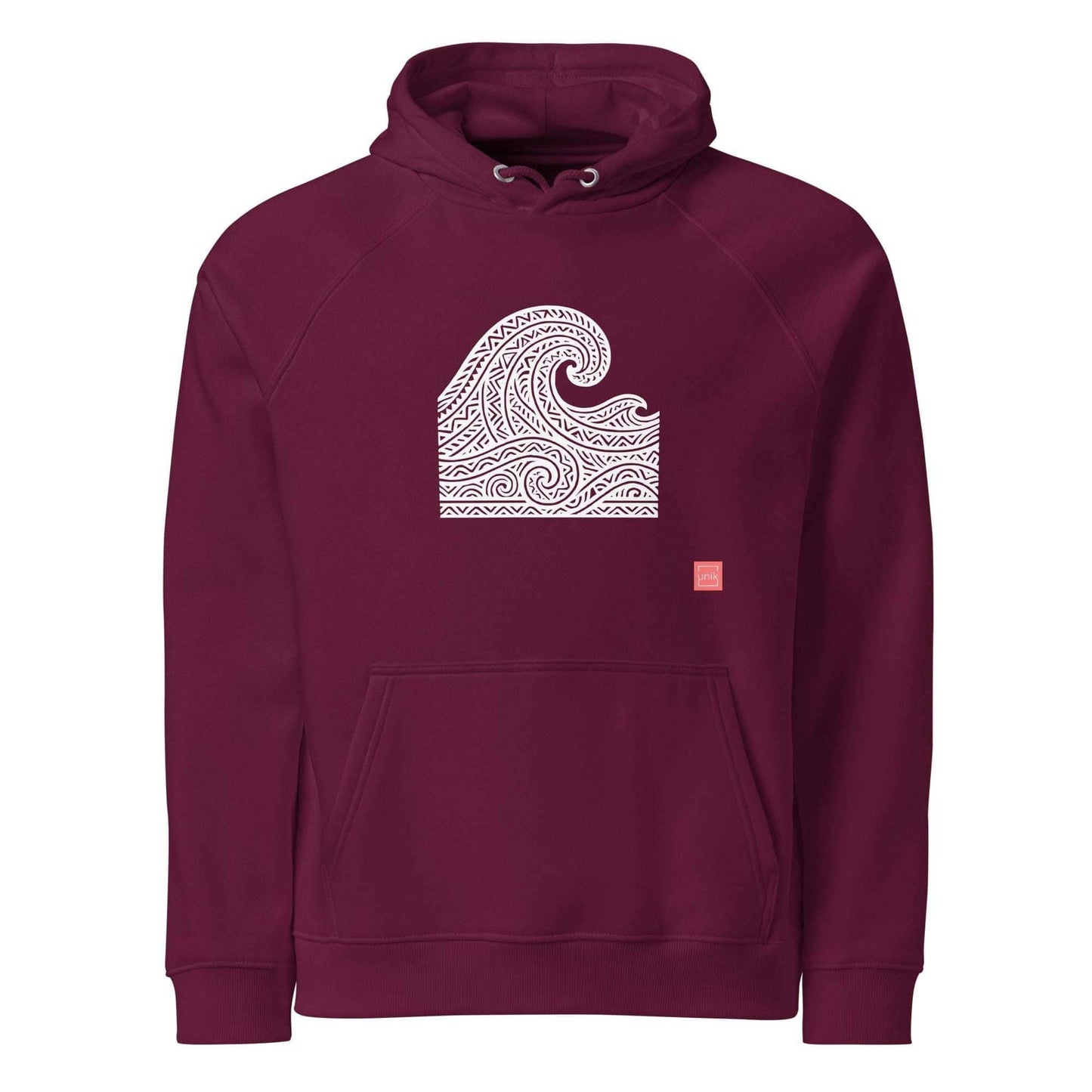 unik.fashion Burgundy / XS Waves hoodie