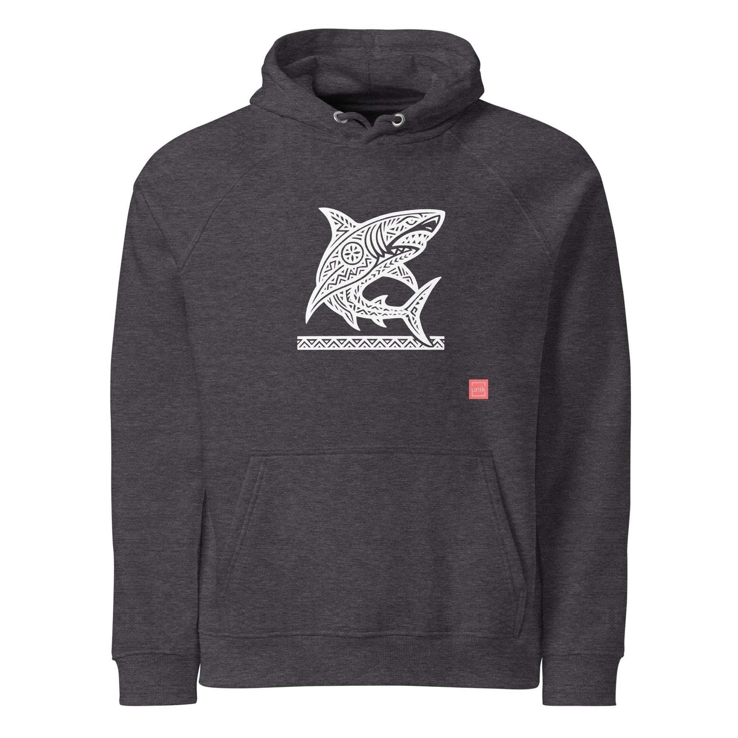 unik.fashion Charcoal Melange / XS Shark hoodie