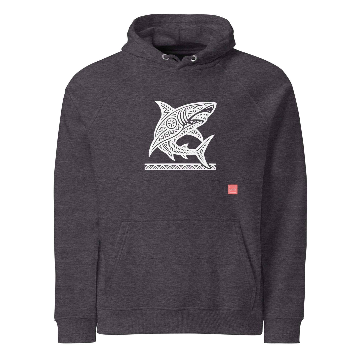unik.fashion Charcoal Melange / XS Shark hoodie