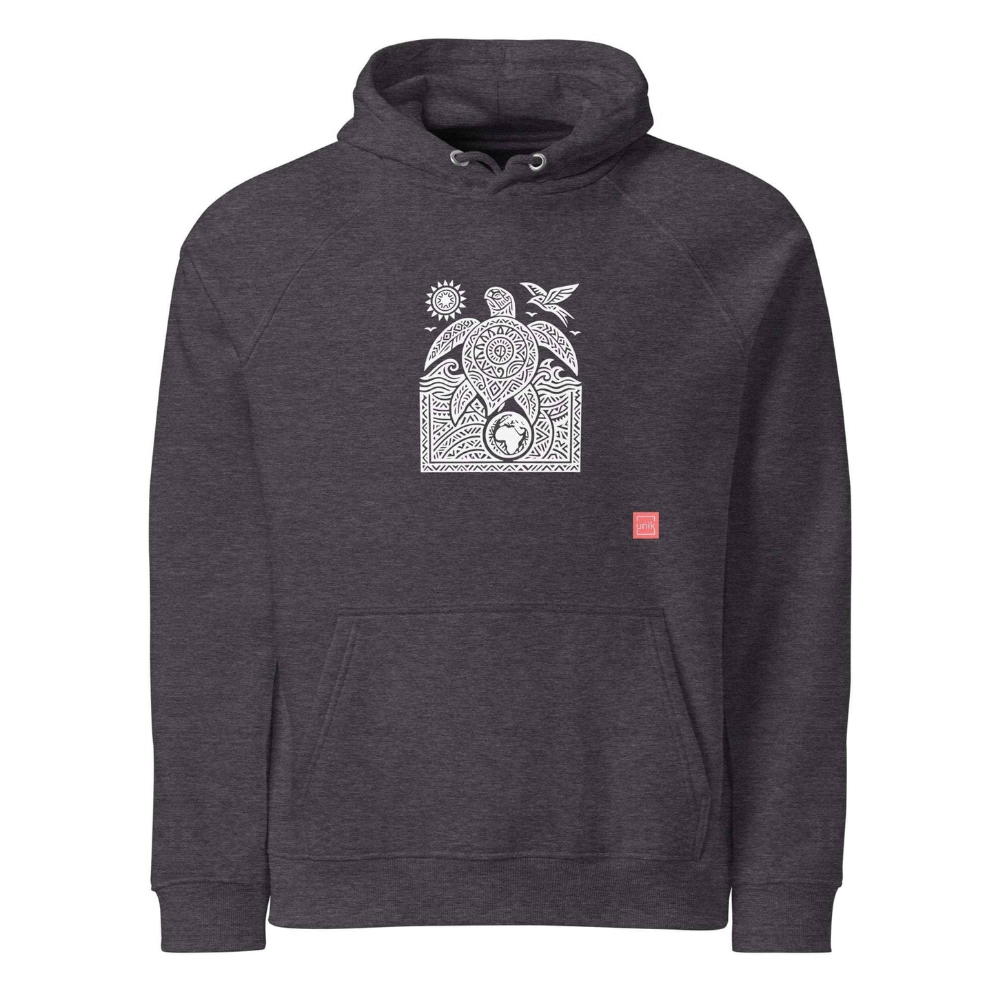 unik.fashion Charcoal Melange / XS Turtle hoodie