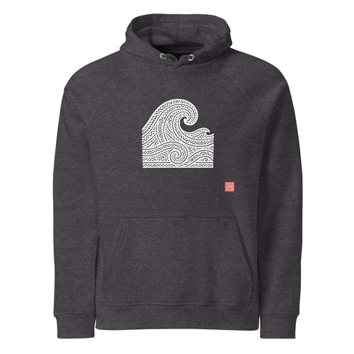 unik.fashion Charcoal Melange / XS Waves hoodie