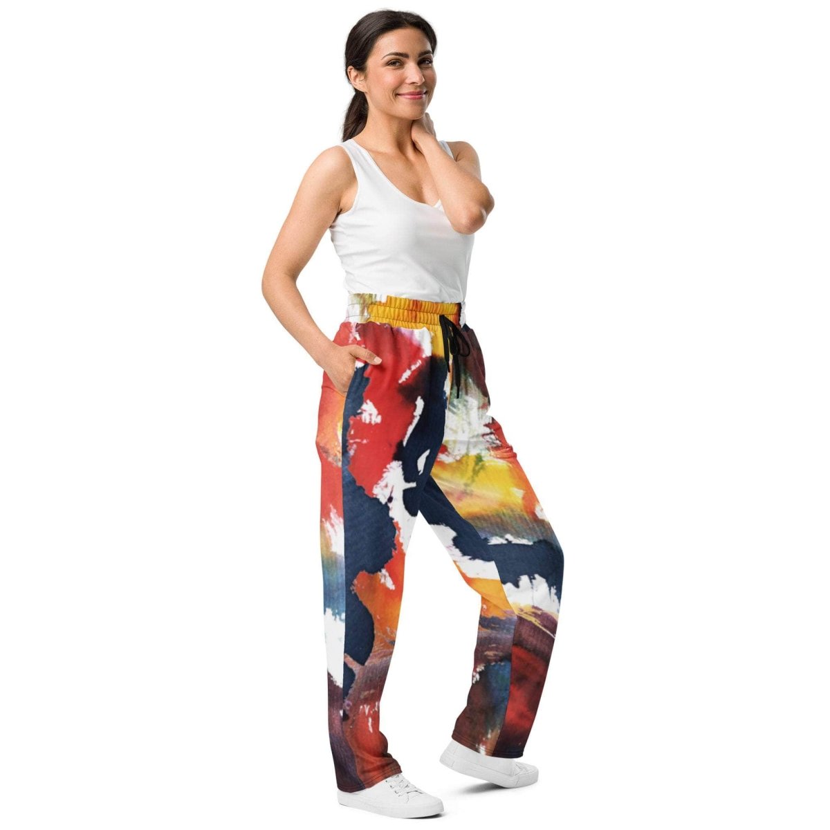 Color Splash Wide-leg joggers - unik.fashion