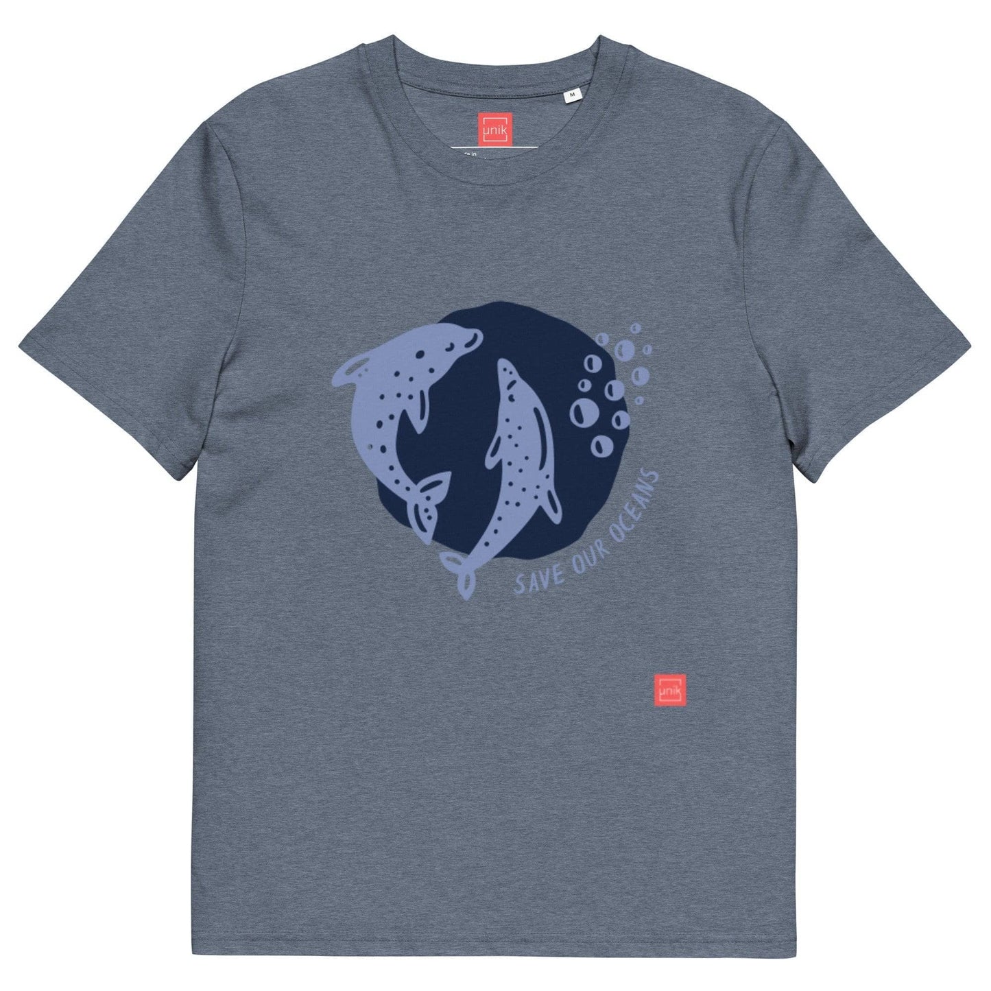 unik.fashion Dark Heather Blue / S Dolphin t-shirt