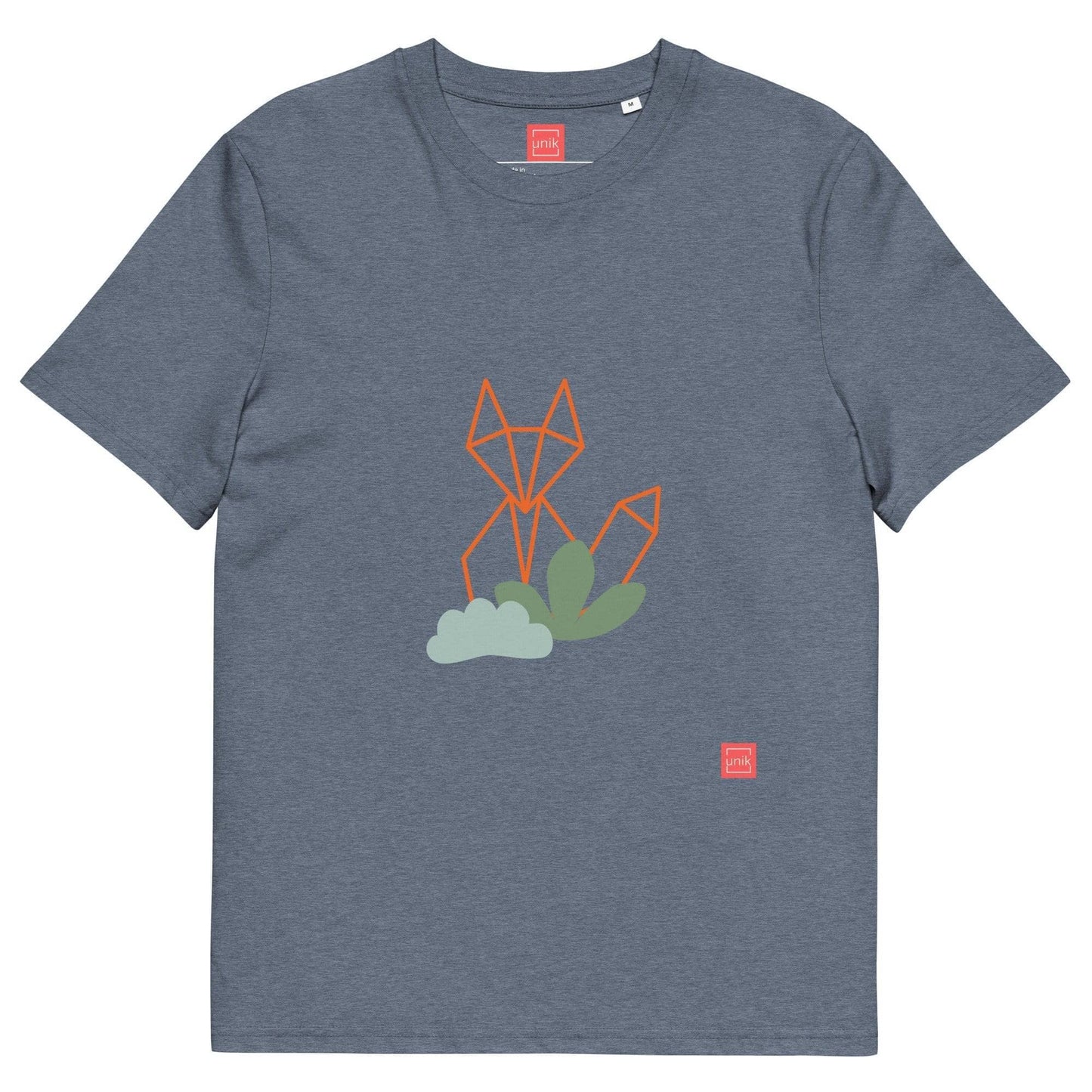 unik.fashion Dark Heather Blue / S Fox t-shirt