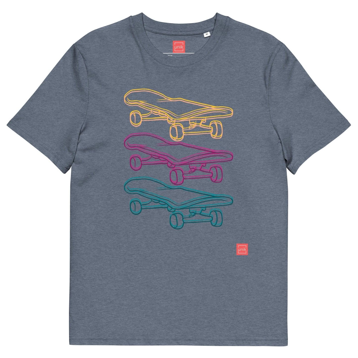 unik.fashion Dark Heather Blue / S Skate t-shirt