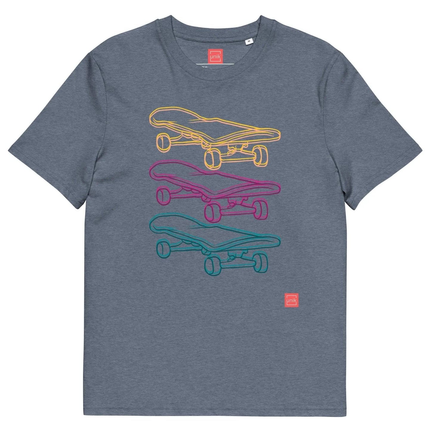 unik.fashion Dark Heather Blue / S Skate t-shirt