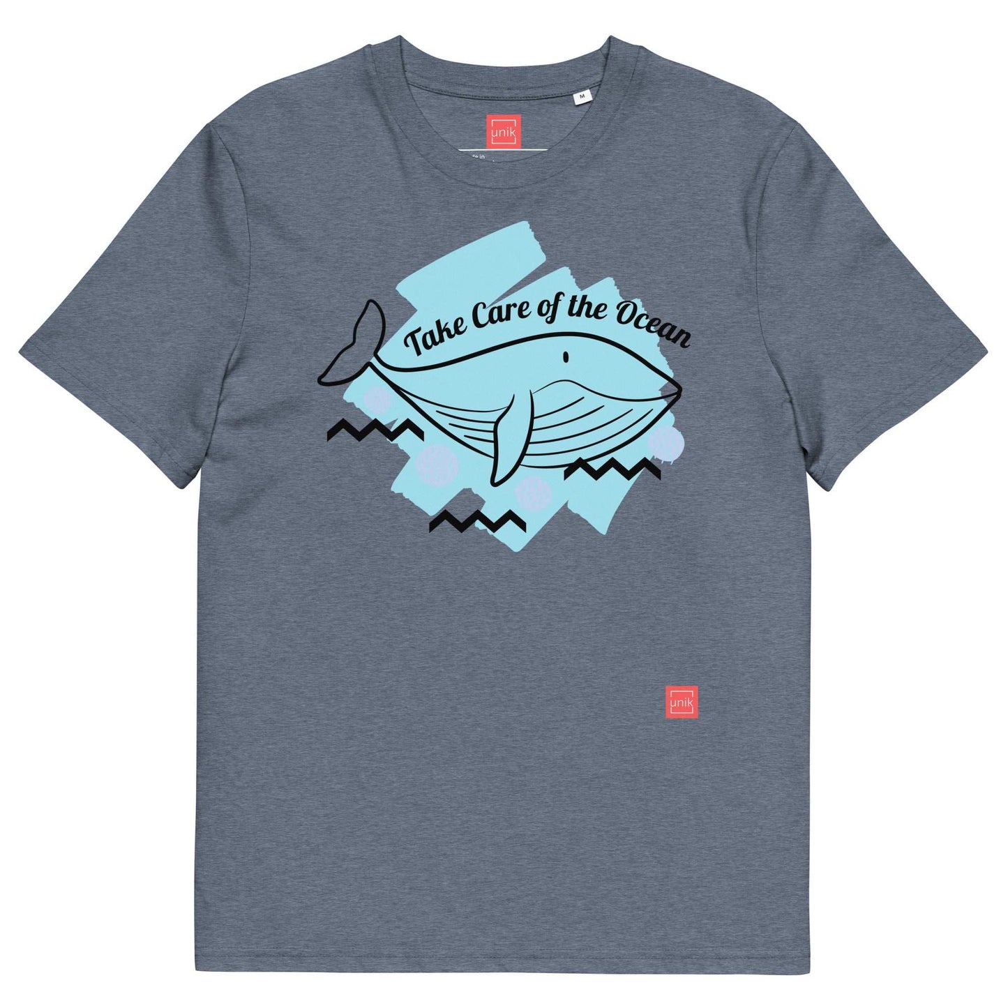 unik.fashion Dark Heather Blue / S Whale t-shirt