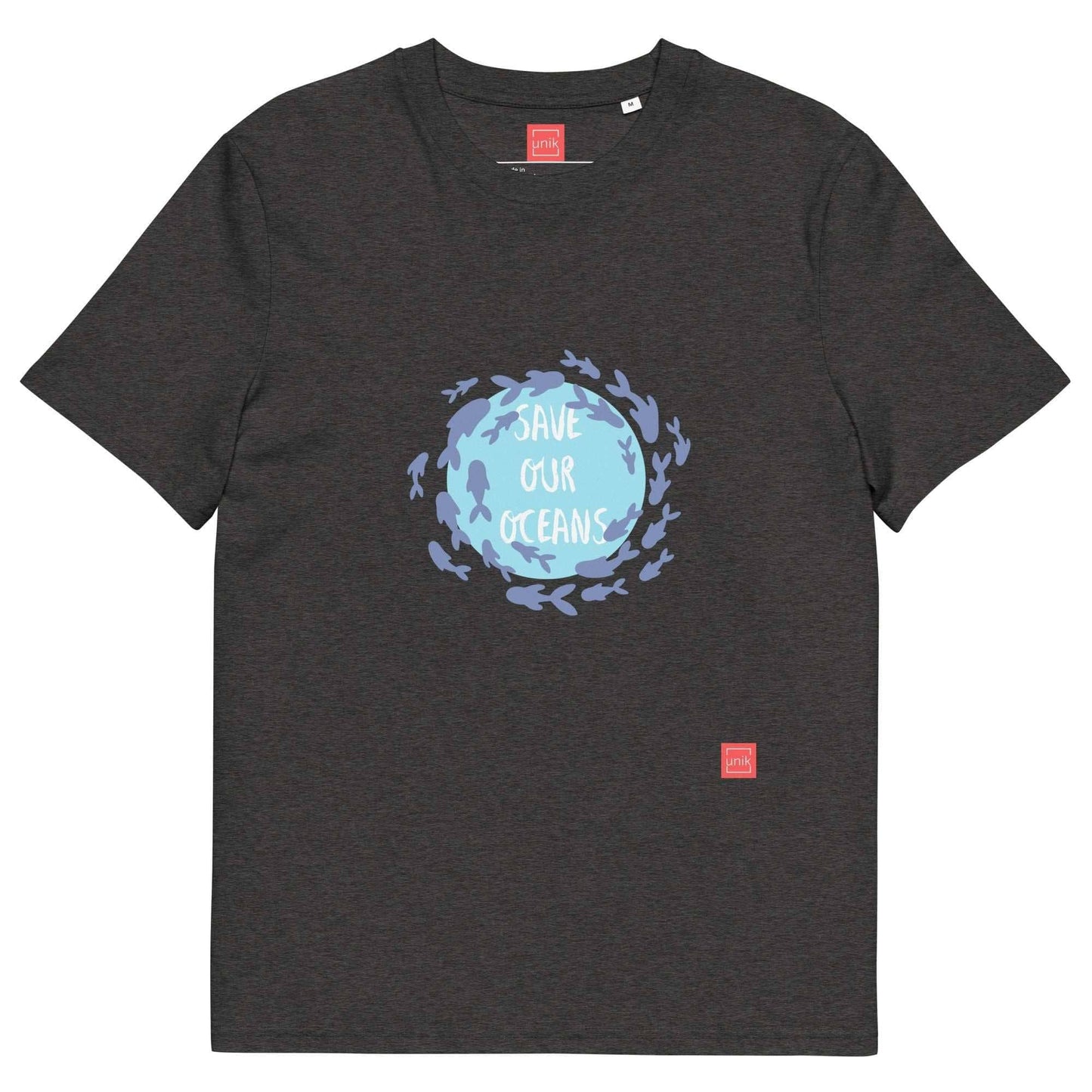 unik.fashion Dark Heather Grey / S Fish t-shirt