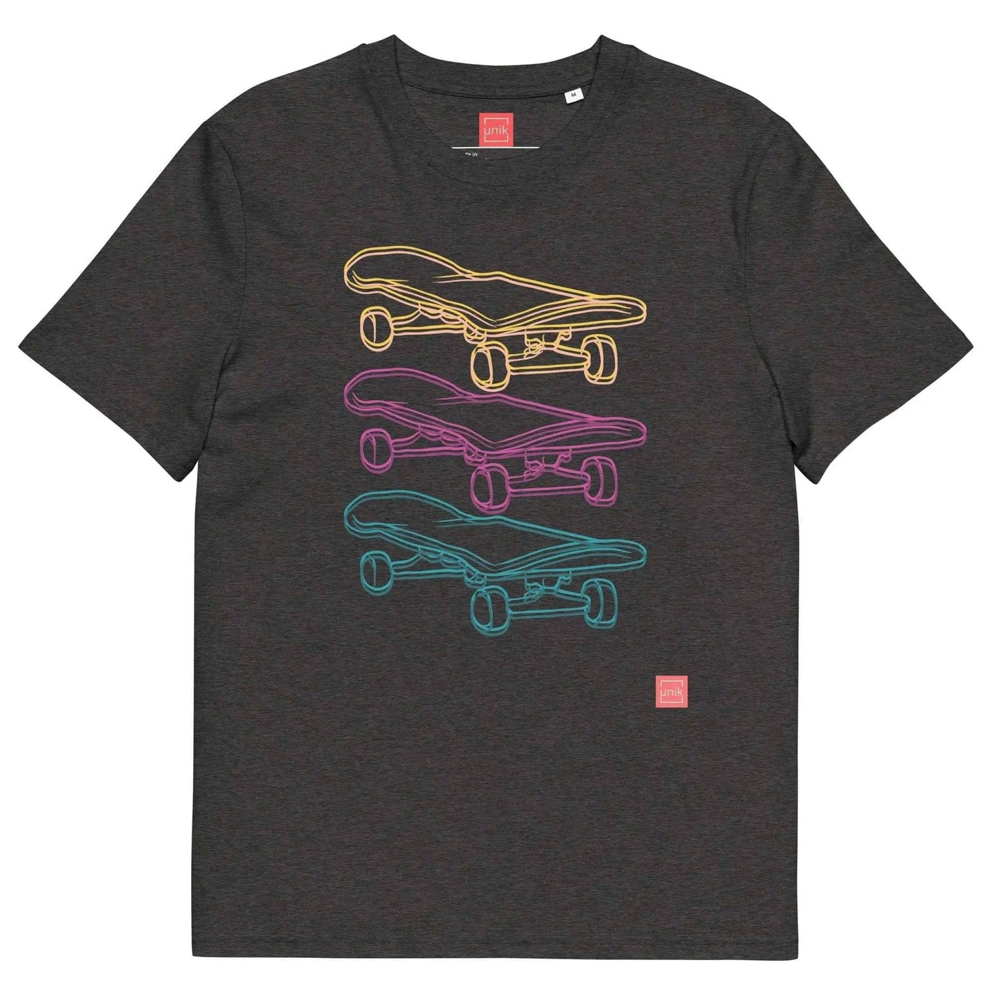 unik.fashion Dark Heather Grey / S Skate t-shirt