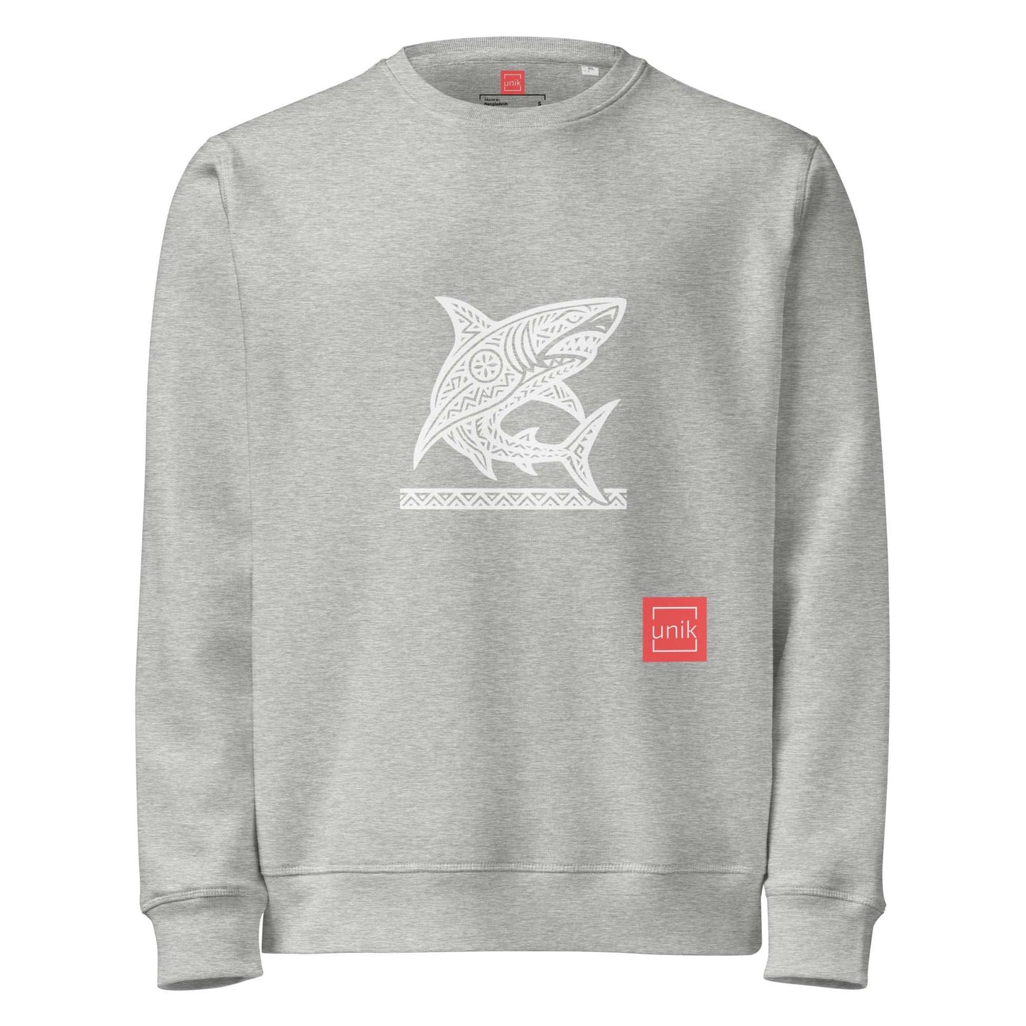 unik.fashion Heather Grey / S Shark sweatshirt