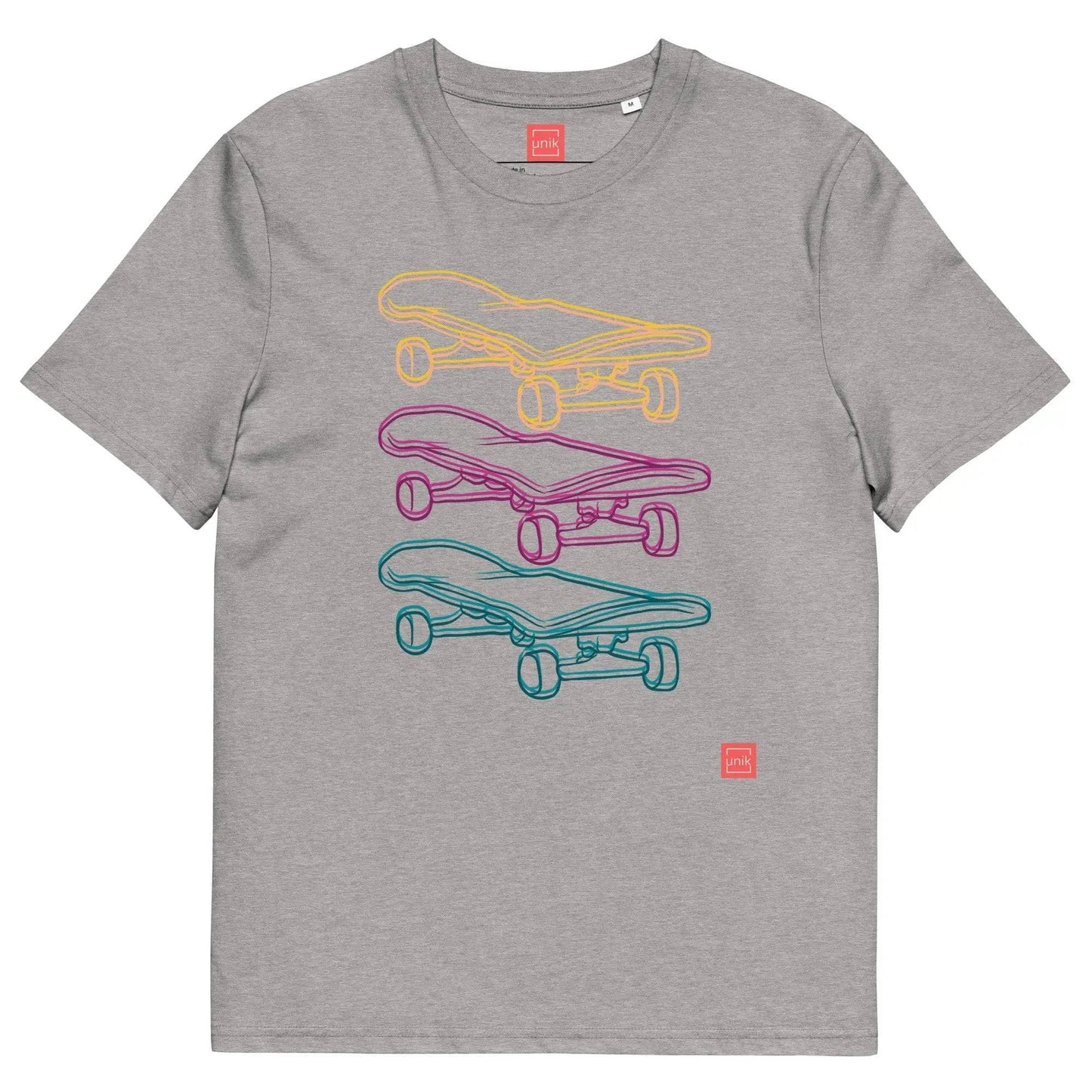 unik.fashion Heather Grey / S Skate t-shirt