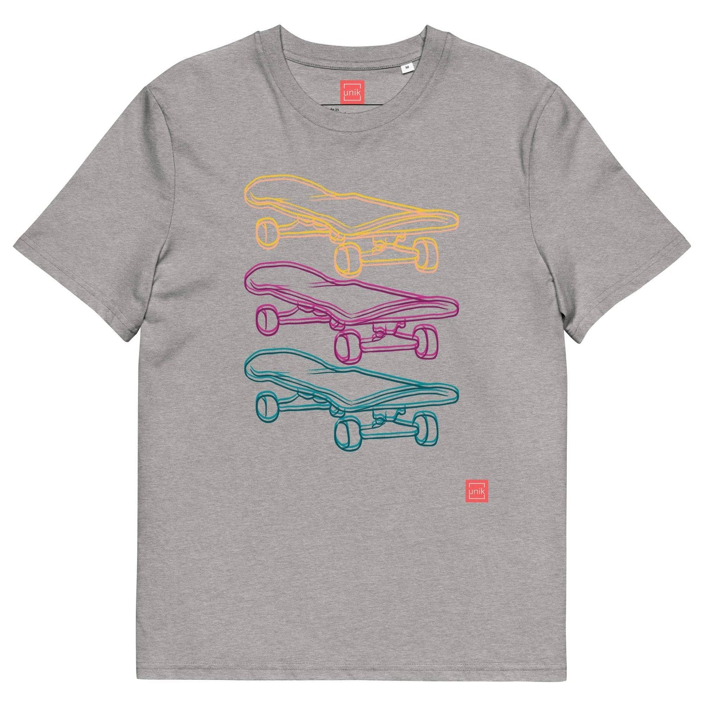 unik.fashion Heather Grey / S Skate t-shirt