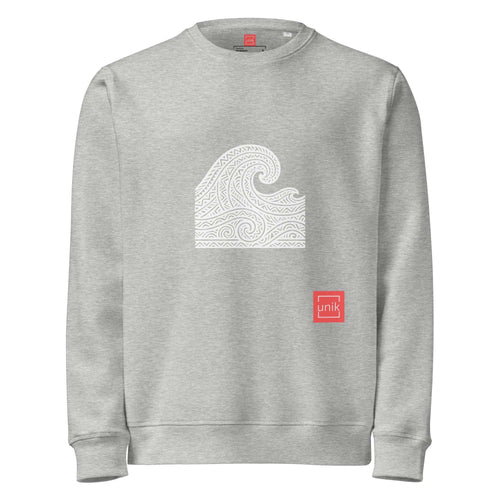 unik.fashion Heather Grey / S Waves sweatshirt