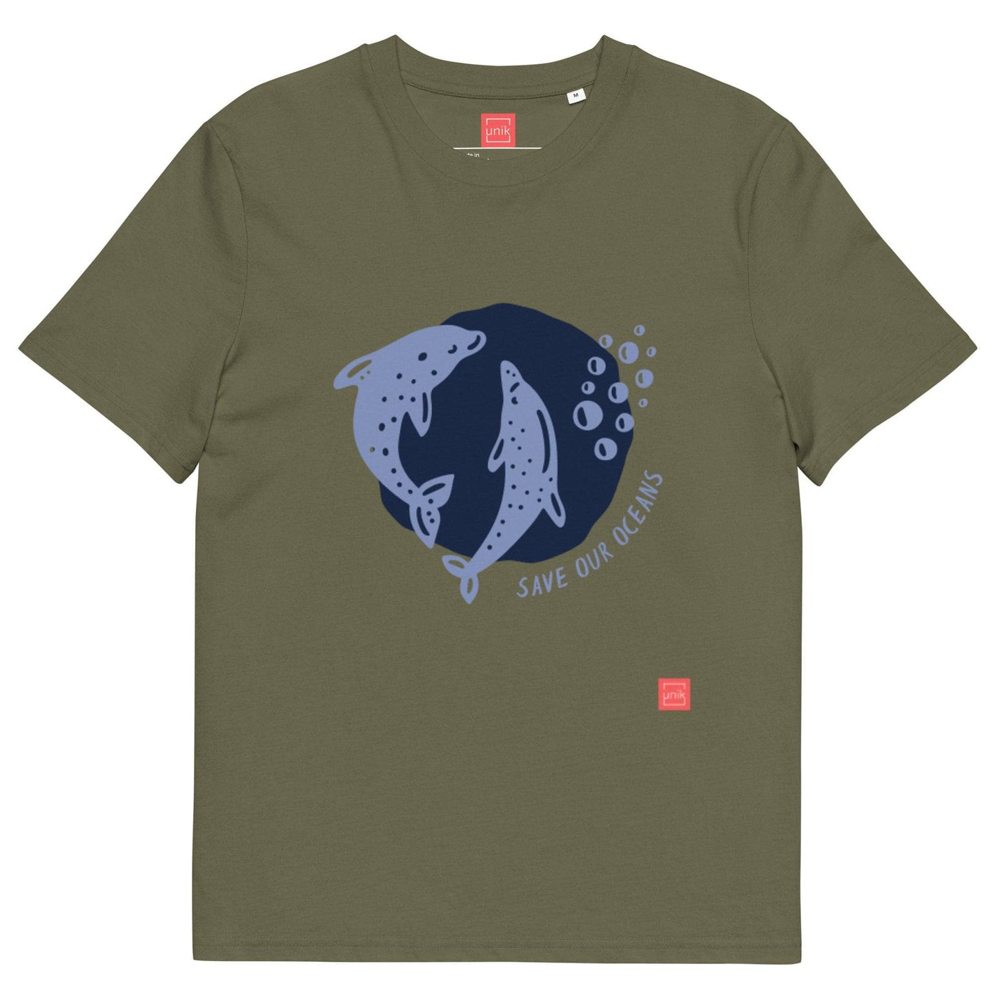 unik.fashion Khaki / S Dolphin t-shirt