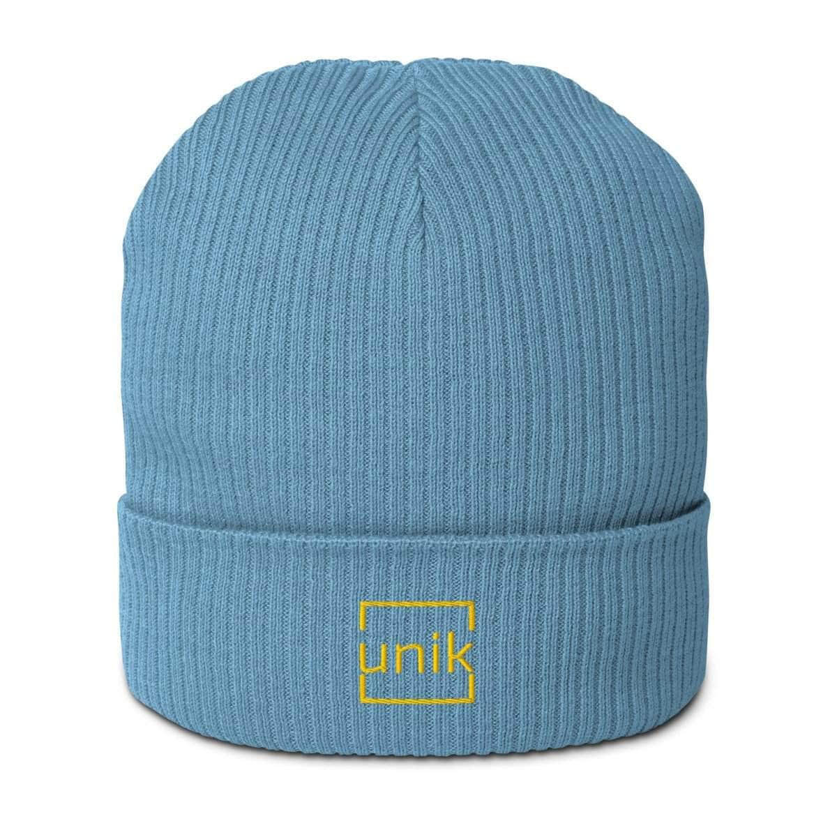 unik.fashion Light Avio Blue Clean ribbed beanie