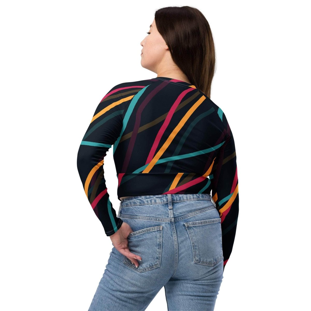 unik.fashion Neon Currents crop top