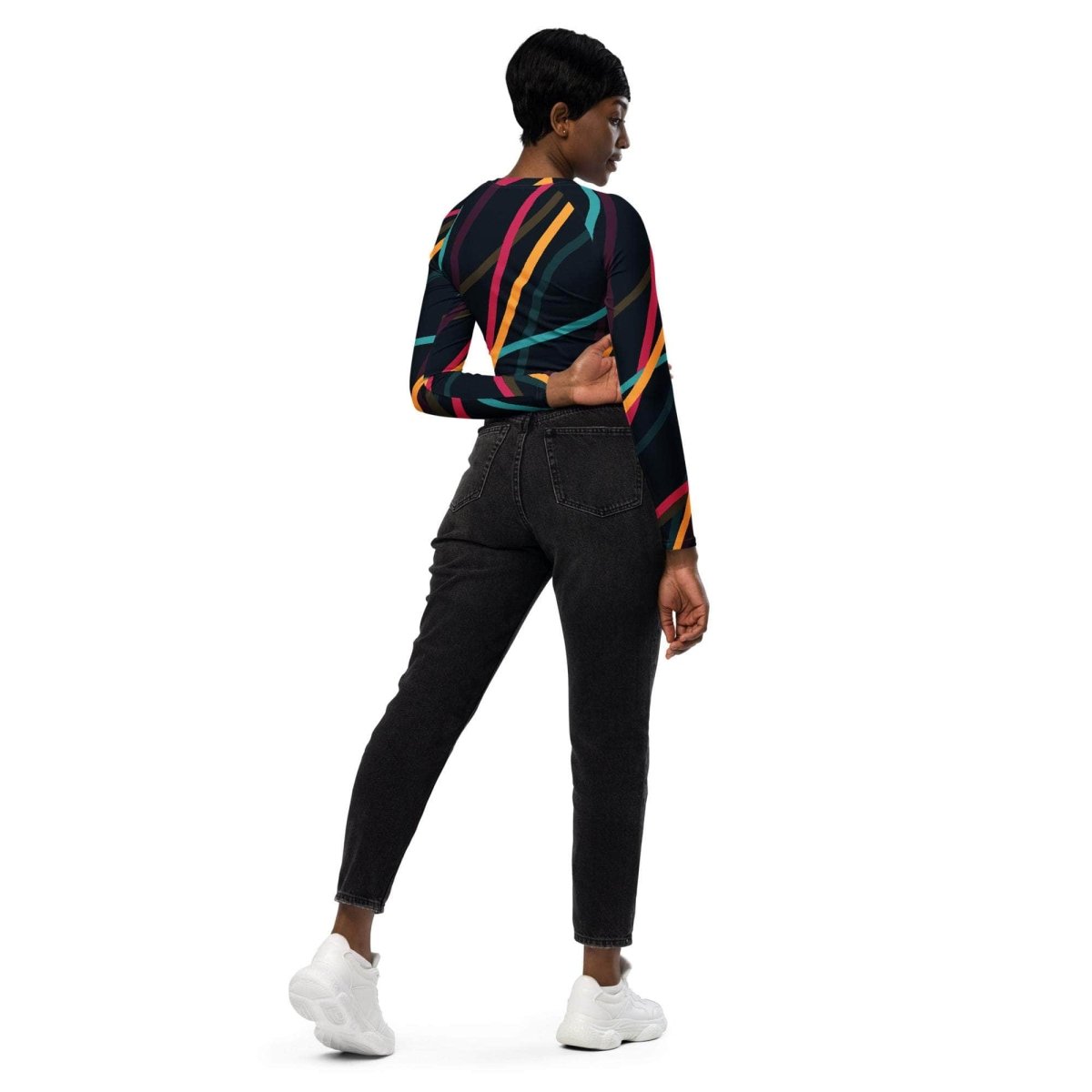 unik.fashion Neon Currents crop top