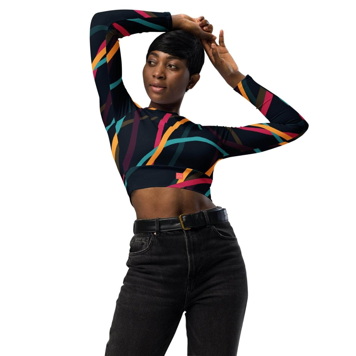 unik.fashion Neon Currents crop top
