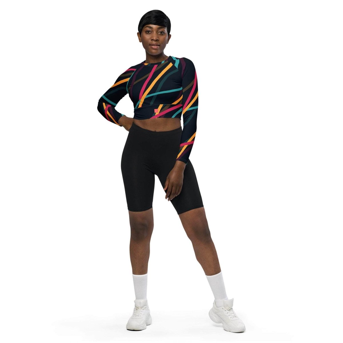 unik.fashion Neon Currents crop top