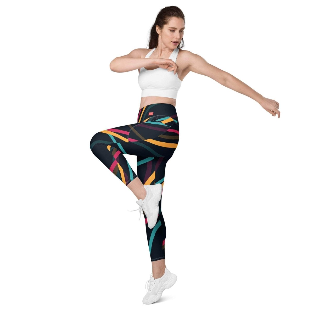 Neon Currents Leggings - unik.fashion