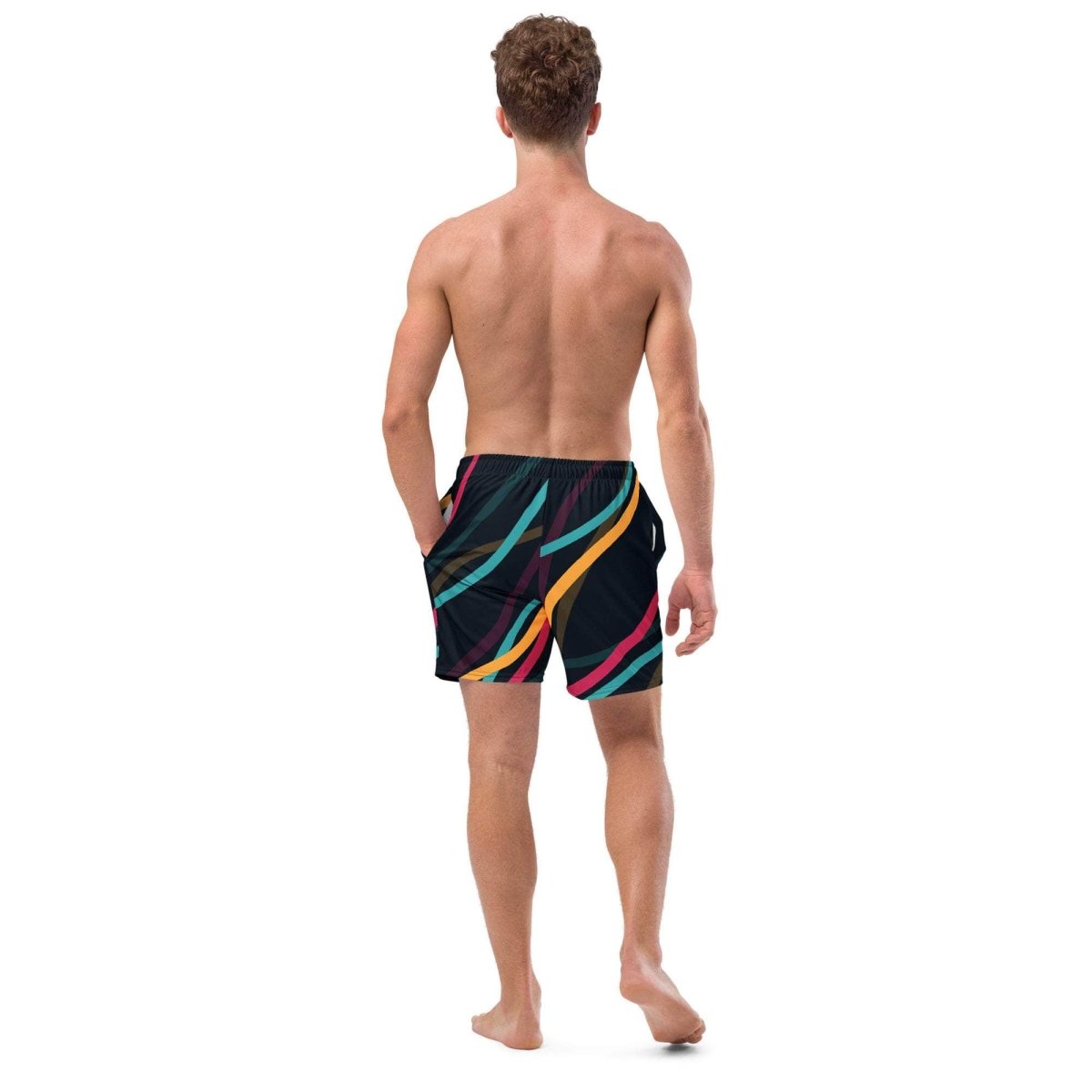 unik.fashion Neon Currents Swim Trunks