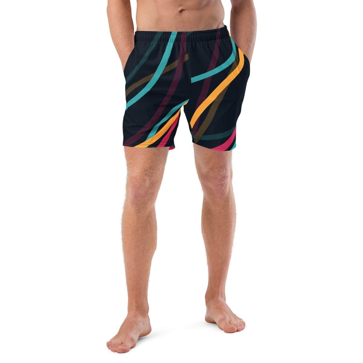 unik.fashion Neon Currents Swim Trunks