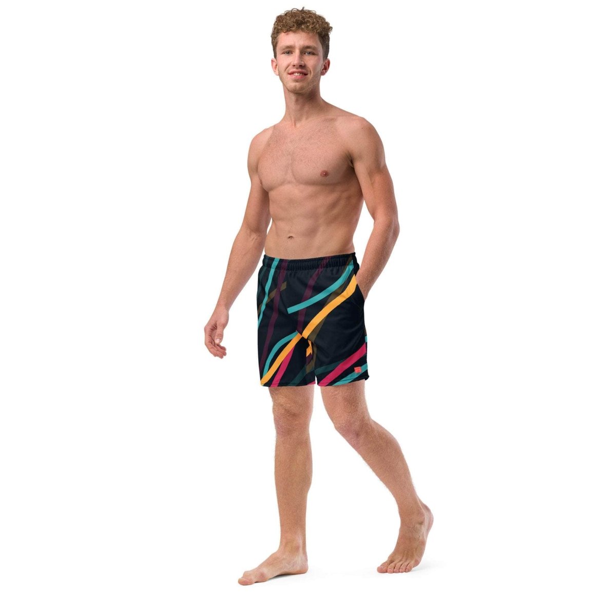 Neon Currents Swim Trunks - unik.fashion
