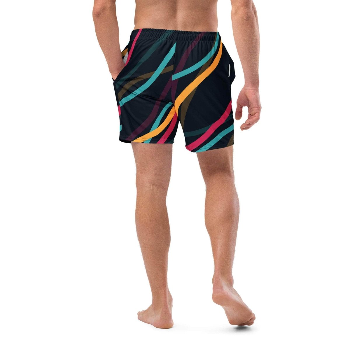 unik.fashion Neon Currents Swim Trunks