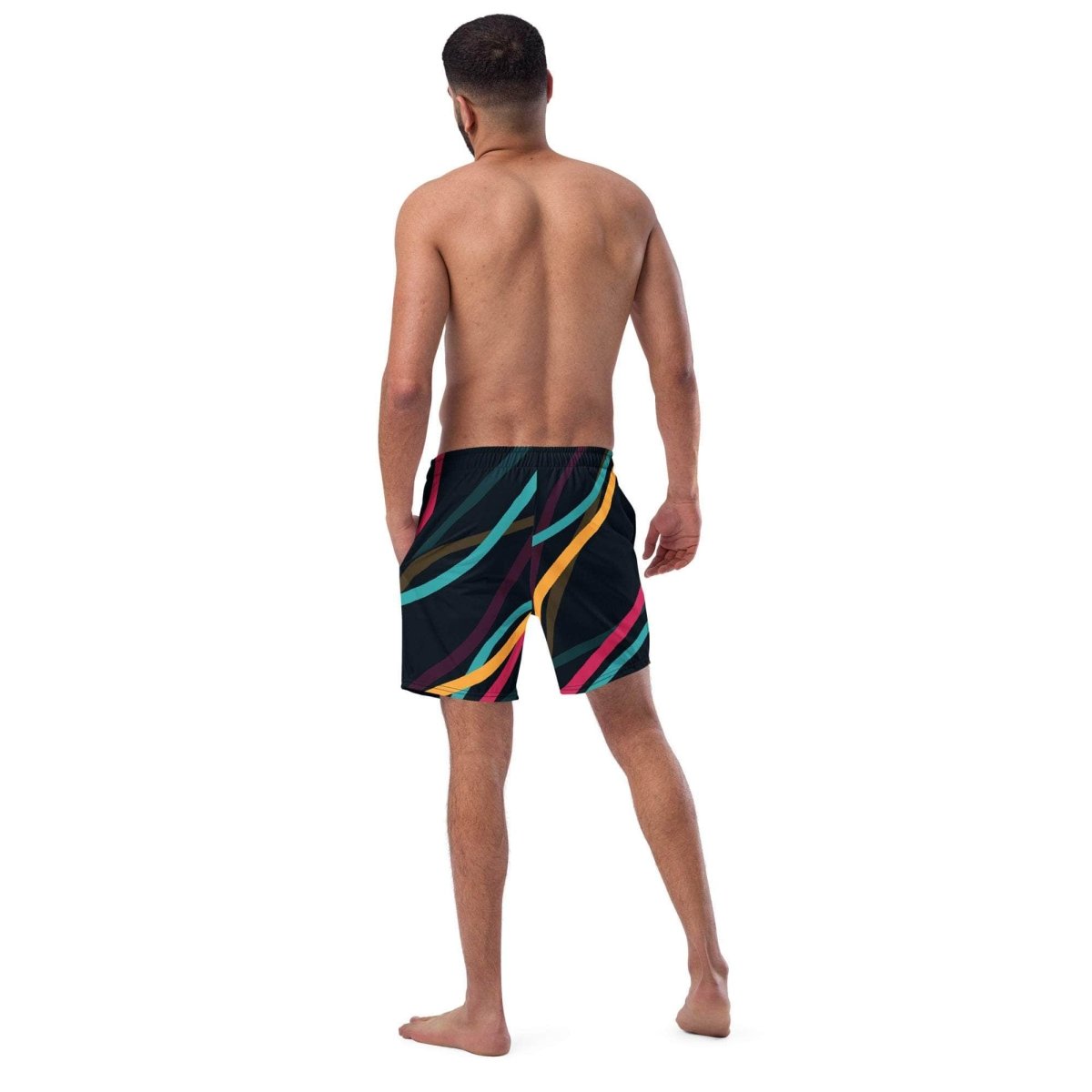 unik.fashion Neon Currents Swim Trunks
