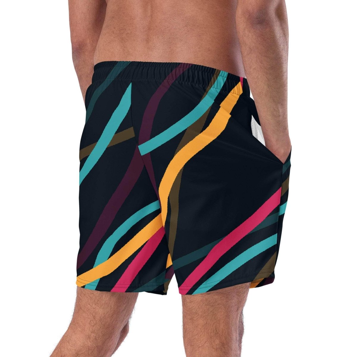 unik.fashion Neon Currents Swim Trunks