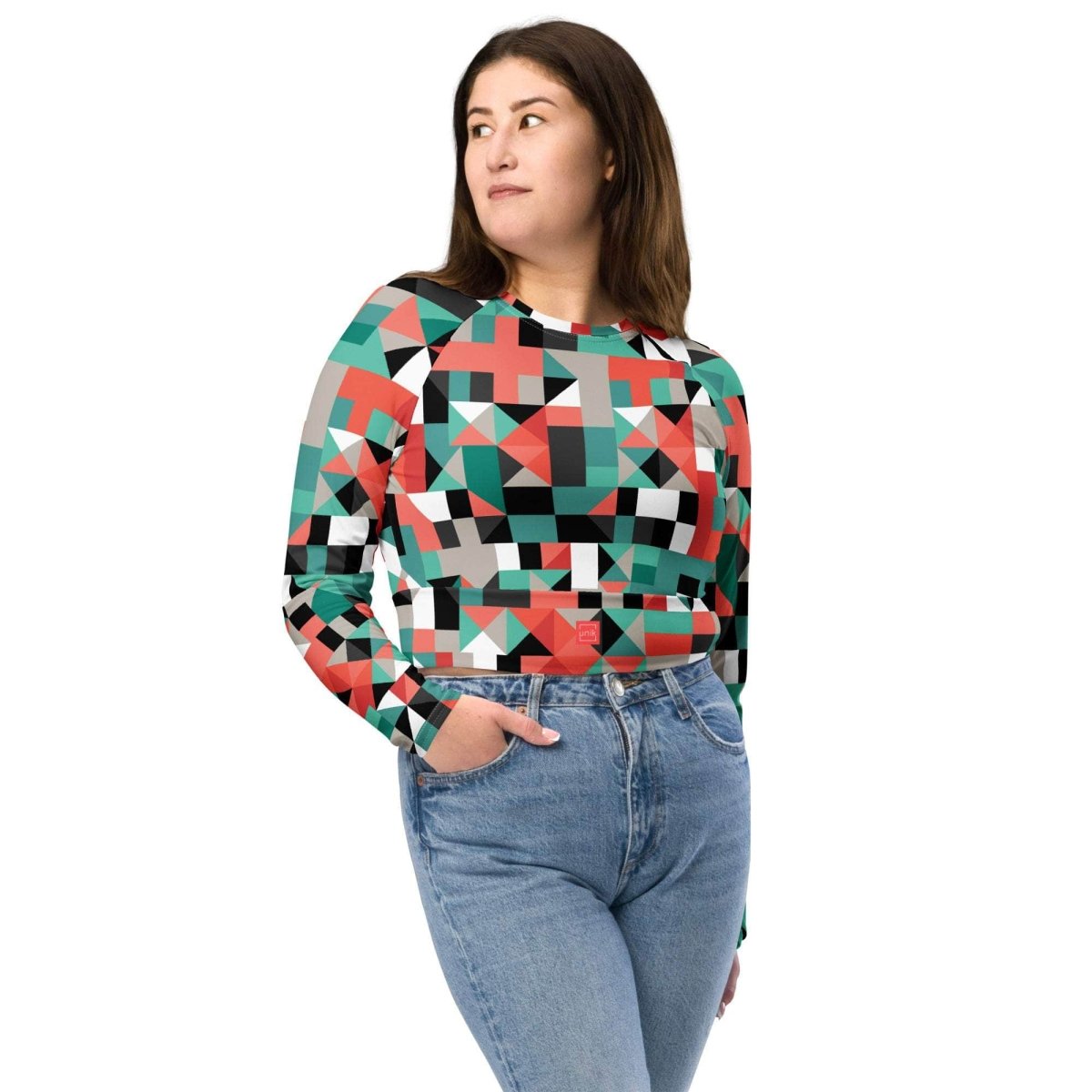 unik.fashion Pixel Clash crop top