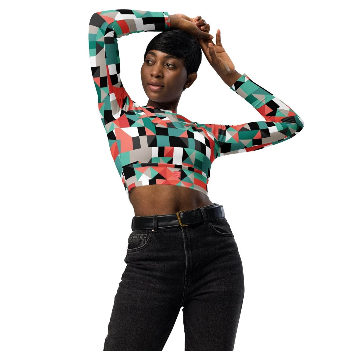 unik.fashion Pixel Clash crop top
