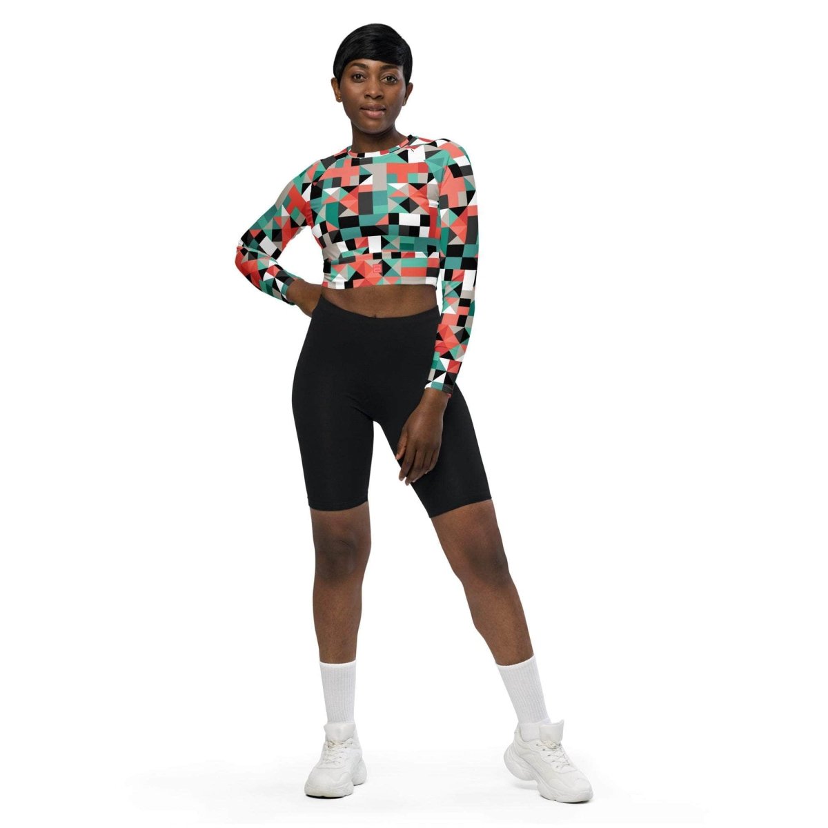 unik.fashion Pixel Clash crop top